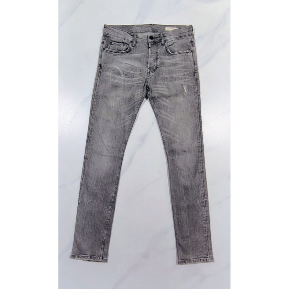 AllSaints Other - ALL SAINTS Rex Jeans Mens 31x32 Gray Wash Button Fly Distressed Slim Fit Denim